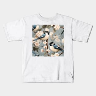 North American Birds - Chickadee Kids T-Shirt